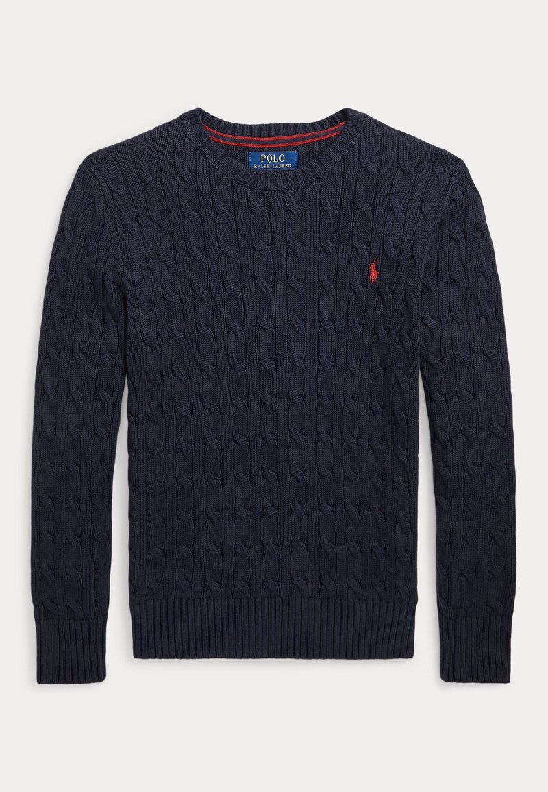 Polo Ralph Lauren CABLE-KNIT COTTON SWEATER 7-14Y - Strikkegenser - navy/blå