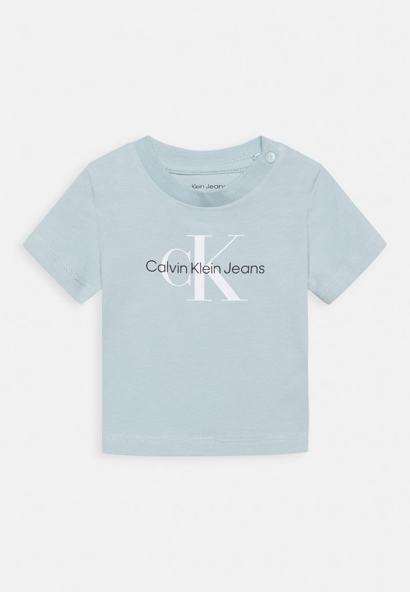 Calvin Klein Jeans MONOGRAM UNISEX - T-shirt estampada - muted aqua