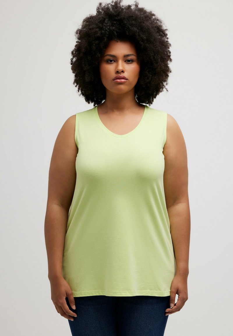Ulla Popken ÄRMELLOS - Top - khaki