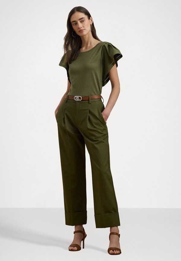 JERSEY FLUTTER SLEEVE TEE - Basic T-shirt - olive grove4