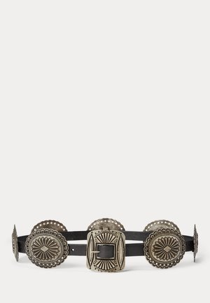Polo Ralph Lauren, METAL-ACCENT LEATHER BELT - Lannevyö - black