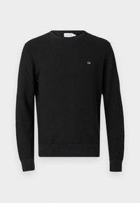 Calvin Klein WAFFLE STRUCTURE - Maglione - black