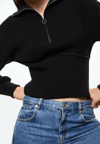 Mango Strickpullover - black