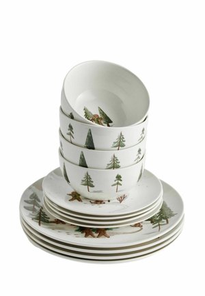 Next, 12 PIECE CHRISTMAS GINGERBREAD DINNER SET UNISEX - Crockery set - green