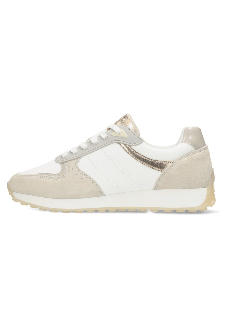 KAPPA Sneakers Unisex GALTER 5 - Tomaia In Pelle, Suola In Gomma, Chiusura Con Lacci, Bianco/Arancione/Blu, Taglia 36