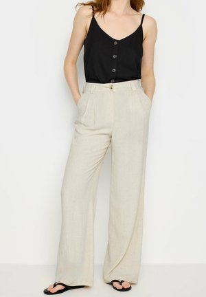 WIDE LEG - Housut - white