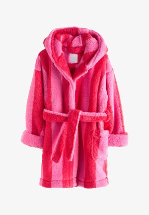 Next, REGULAR FIT - TEDDY - Bademantel - pink/red stripe