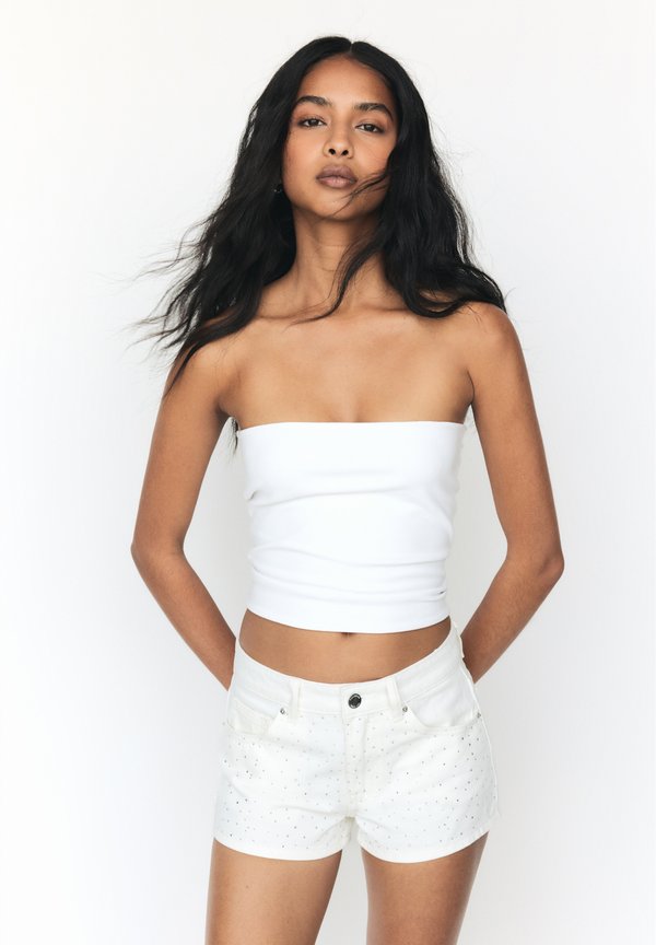 WITH RHINESTONES - Jeans Shorts