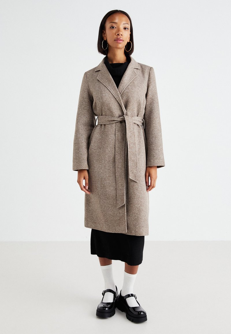 ONLY ONLNICOLE LIGHT WRAP  - Classic coat - walnut melange