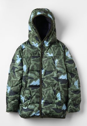 QUILTED PUFFER JACKET WITH DOUBLE HOOD CONSTRUCTION - Veste d'hiver - combo