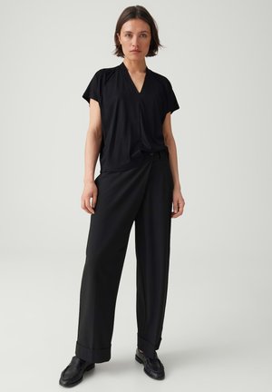 OPUS, RELAXED FLOW FIT - T-shirt basic - black