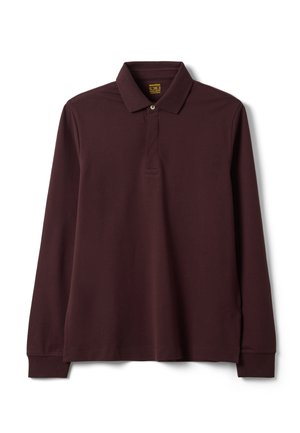 OVS, MEN’S LONG-SLEEVE POLO SHIRT, REGULAR FIT - Camiseta de manga larga - chocolate brown