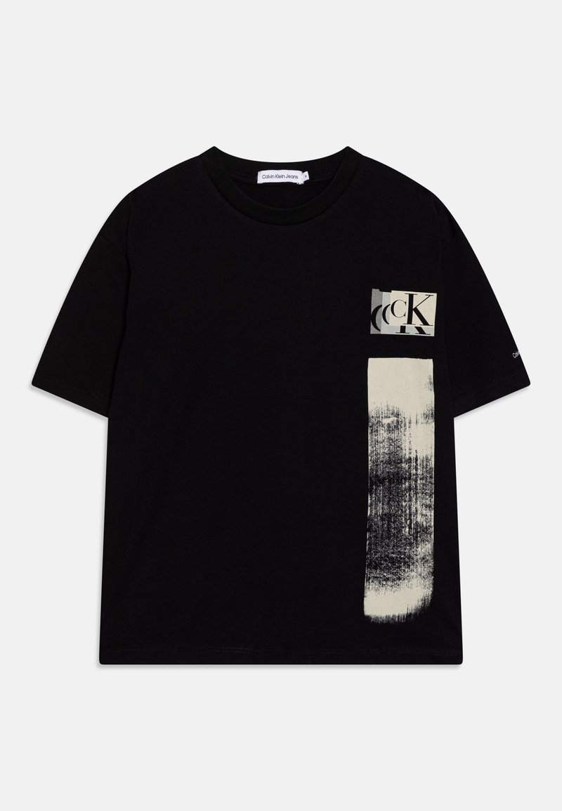 Calvin Klein Jeans GLITCHED MONOGRAM - Triko s potiskem - black