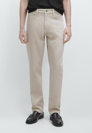 Straight leg jeans - beige