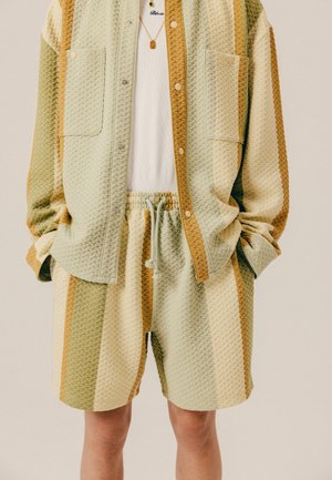 BLKVIS STRIPED QUILTED SHORTS - Short - laurel green