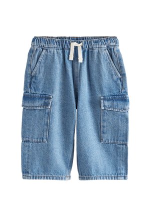 Next REGULAR FIT - WIDE PULL ON  - Jeans Shorts - mid blue denim