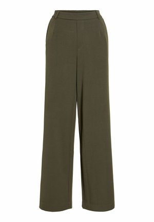 VILA, Wide-leg VIVARONE High waist - Kalhoty - forest night
