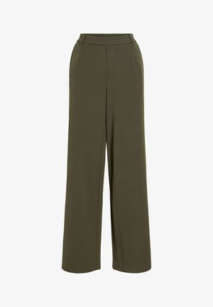 VILA, Wide-leg VIVARONE High waist - Kalhoty - forest night