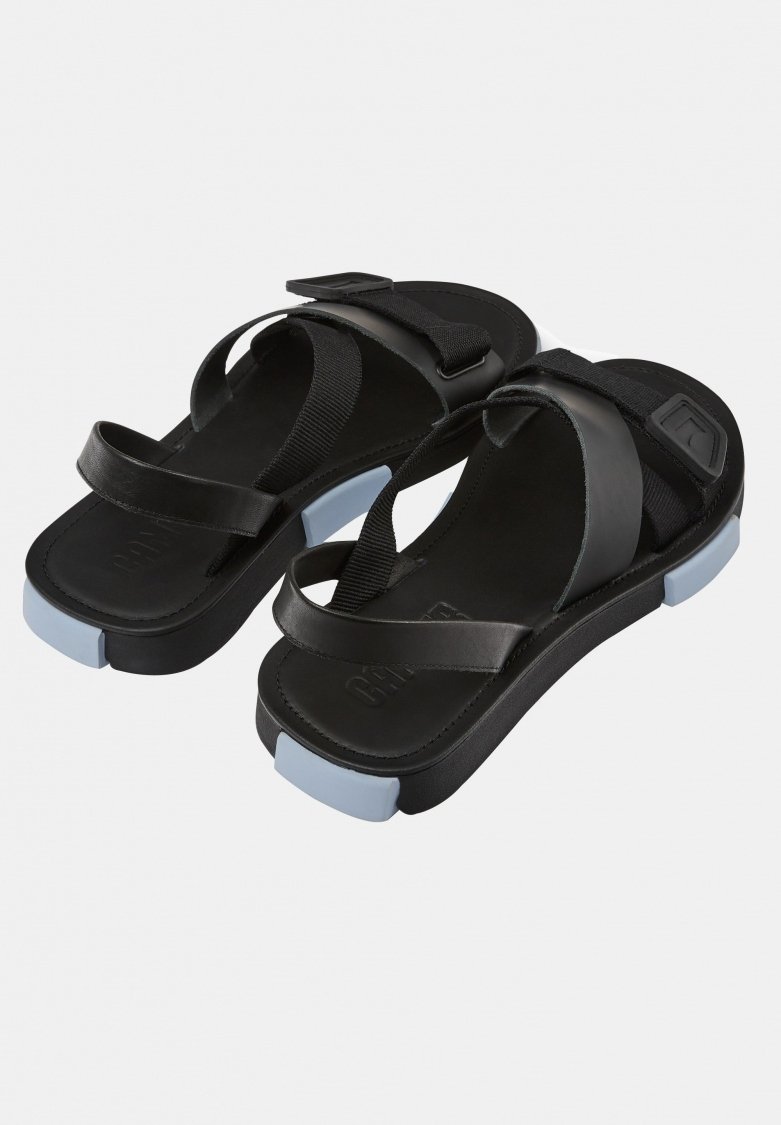 Herren Sandalen | Camper SET Riemensandalette schwarz hellblau/schwarz - VM55189 Herren Sandalen | Camper SET Riemensandalette schwarz hellblau/schwarz - VM55189