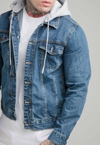 SIKSILK JACKET WITH DETACHABLE HOOD - Casaco de ganga - blue denim