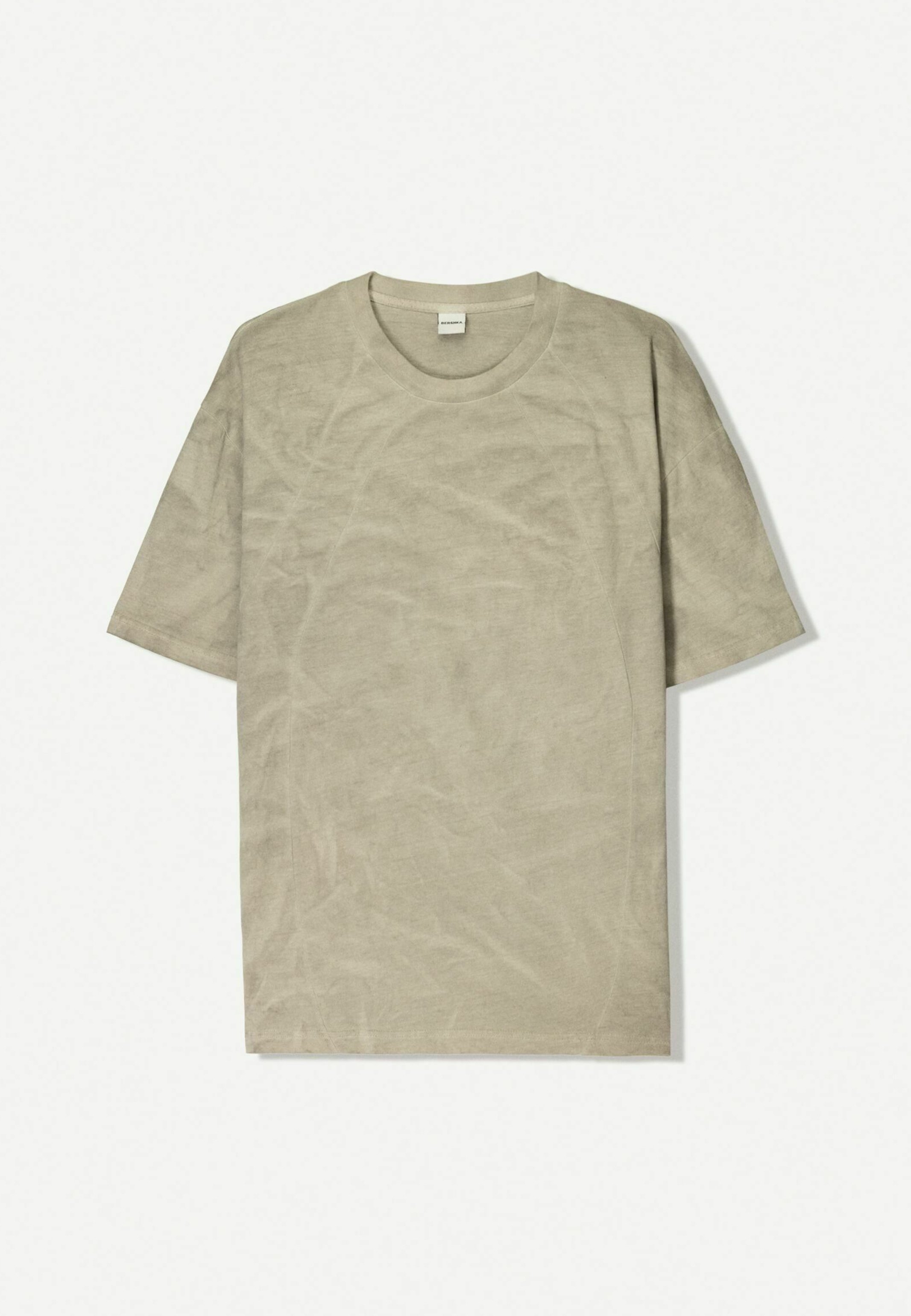 Bershka SHORT SLEEVE FADED - T-Shirt basic - camel - Zalando