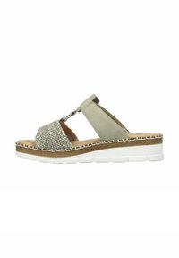 Rieker Clogs zomerschoen slippers met decoratieve stiksels