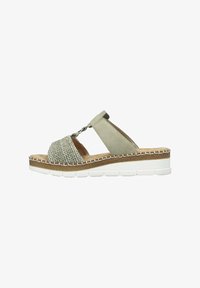 Rieker Clogs zomerschoen slippers met decoratieve stiksels Rieker Clogs zomerschoen slippers met decoratieve stiksels