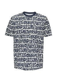 QS MIT ALL-OVER - T-shirt print - tiefblau