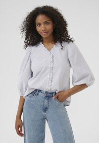 Kaffe OSITA - Camicetta - white black oxford stripe
