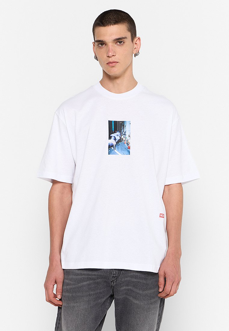 Diesel T-shirt print wit