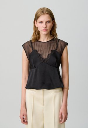 FLUIDE DÉTAILS  - Blusa - noir