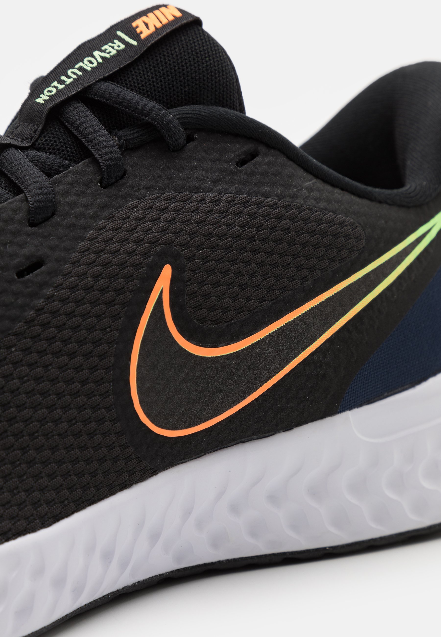 nike revolution 3 kids neon green and orange