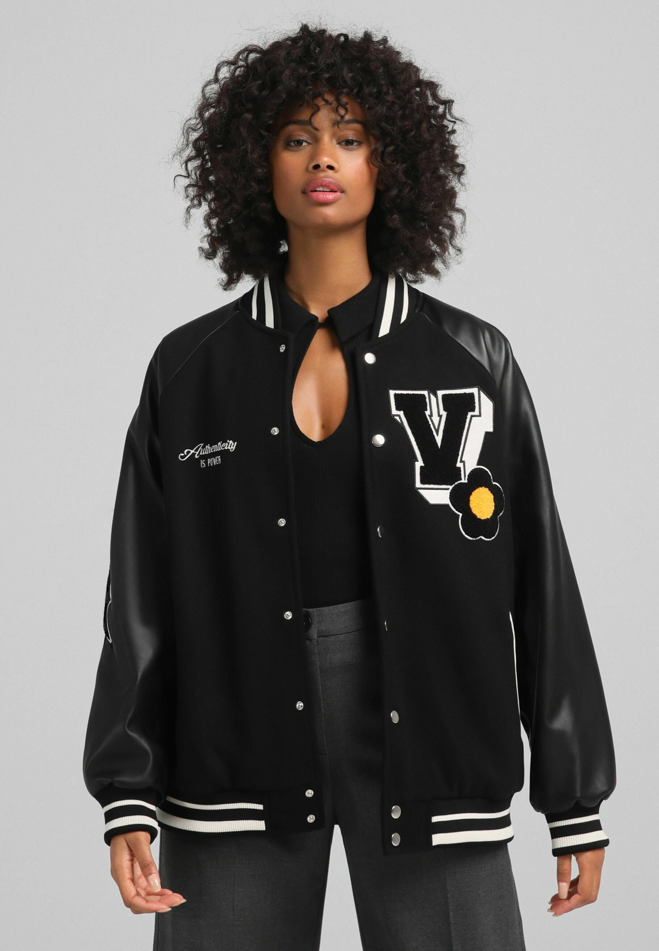 Bershka Giubbotto Bomber - black/nero - Zalando.it