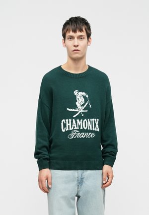 INTARSIA CREW - Pulover - dark green