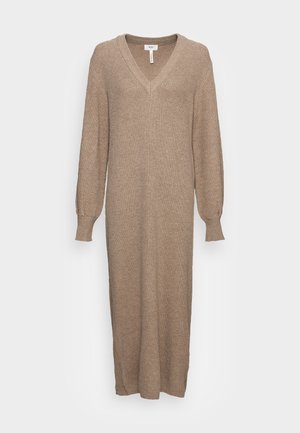 Strickkleid - mottled brown