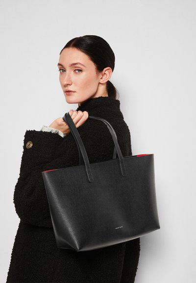 Mansur Gavriel SMALL ZIP TOTE - Kézitáska - black/flamma