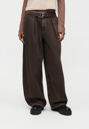 Topshop Széles szárú - chocolate brown