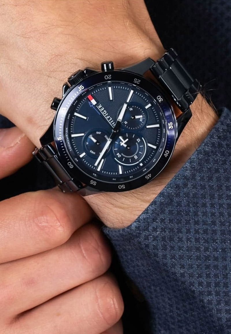 Tommy Hilfiger CHRONO BANK - Hodinky - blue