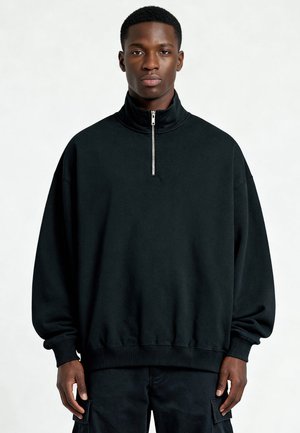 BASIC SUPERHEAVY ZIPPED - Sweatshirt - black