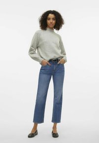 Vero Moda VMLEAF - Maglione - light grey melange