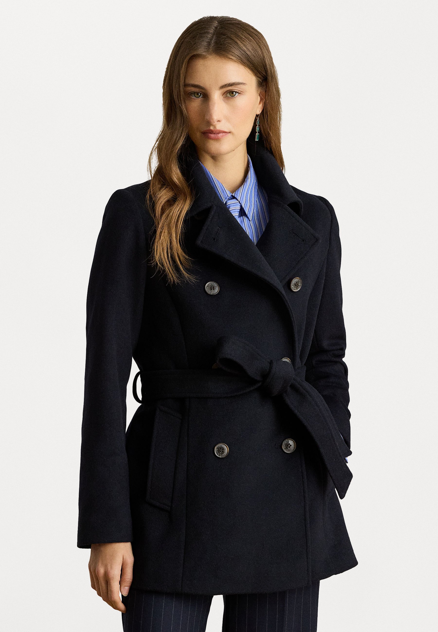 Lauren Ralph Lauren Petite DOUBLE-BREASTED BELTED WOOL-BLEND COAT