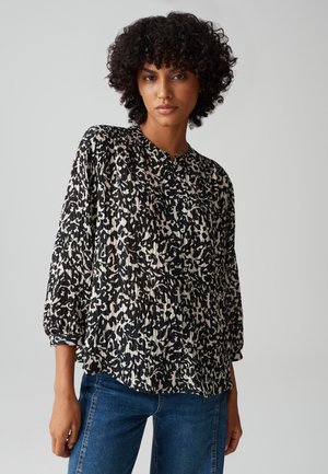 OPUS REGULAR FIT 3/4 SLEEVE TWO TONE - Overhemdblouse - black