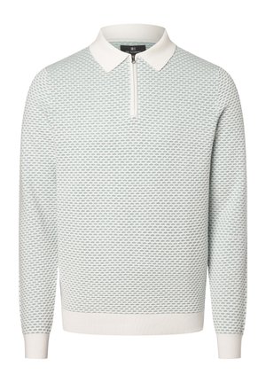 Strickpullover - weiß mint