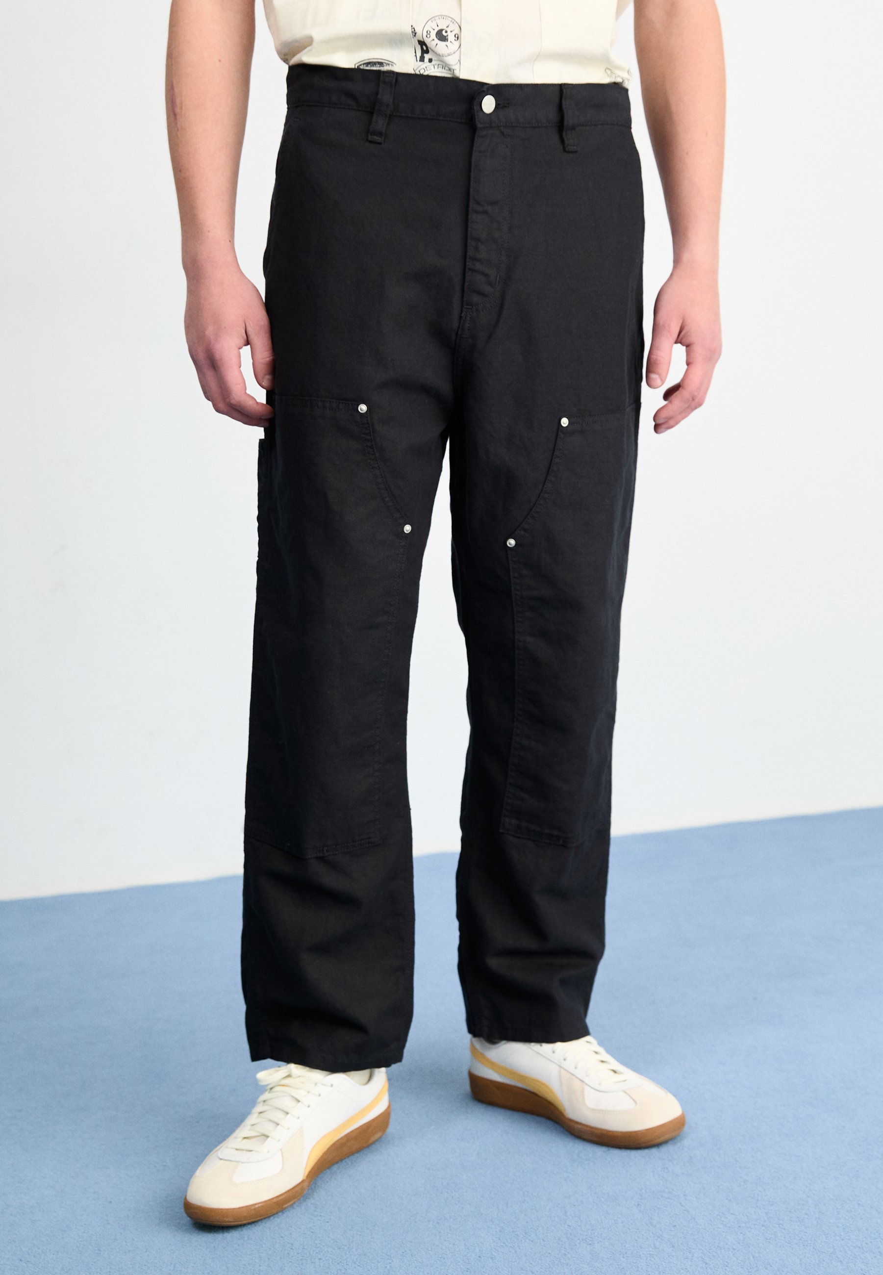 Carhartt WIP WALTER DOUBLE KNEE PANT - Trousers - black - Zalando