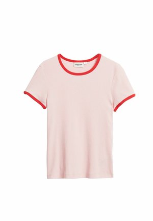 Kappahl, SHORT SLEEVE TOP WITH CONTRAST EDGING - T-Shirt basic - pink