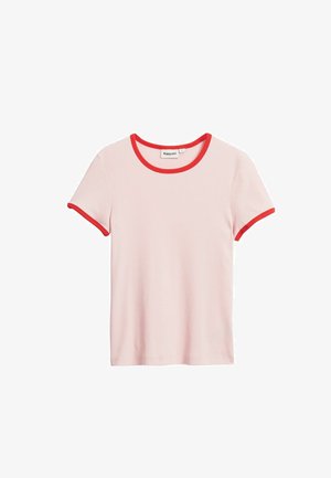 Kappahl, SHORT SLEEVE TOP WITH CONTRAST EDGING - T-Shirt basic - pink