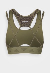 adidas Performance BRA - Sutiã desportivo de suporte médio - multicolor/focus olive