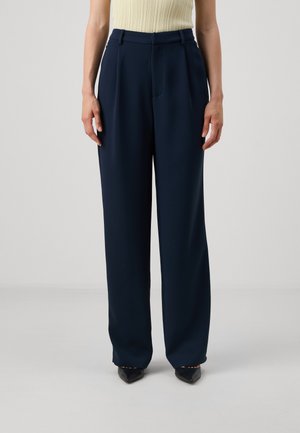 Good American LUXE SUITING COLUMN TROUSER - Παντελόνι - new navy
