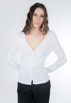 BASIC LINE V-NECK - Vest - white