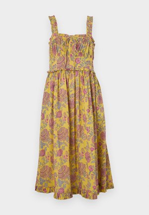 MILLE CALLA - Robe chemise - citron floral